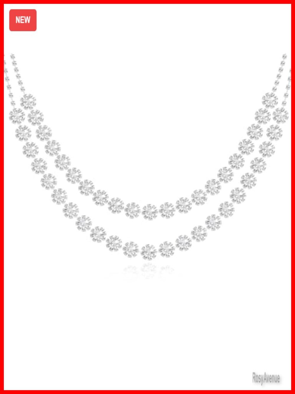Moissanite Tennis Necklace Adjustable Chain Women Sterling Silver Plated Dainty